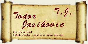 Todor Jasiković vizit kartica